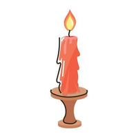 An amazing flat icon of candle vector