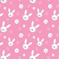 An editable flat design bunny background vector