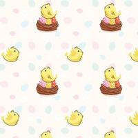 A scalable vector art of chick pattern