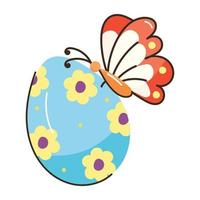 Beautifully designed flat sticker of colorful egg vector