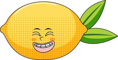 A lemon cartoon character on white background vector