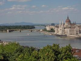 Budapest at the danube river photo