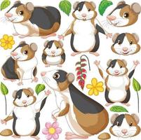 Seamless pattern with cute animals vector