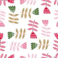 Folk art floral seamless pattern. Small flower wallpaper. Cute ditsy print. vector