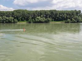 Bratislava at the danube river photo