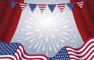 USA 4th of July Background vector