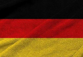 Germany flag wave isolated  on png or transparent  background,Symbols of Germany  , template for banner,card,advertising ,promote, TV commercial, ads, web design, illustration photo