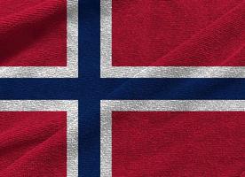 ola de bandera de noruega aislada en png o fondo transparente, símbolos de noruega, plantilla para banner, tarjeta, publicidad, promoción, comercial de televisión, anuncios, diseño web, ilustración foto