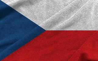 ola de la bandera de la república checa aislada en png o fondo transparente, símbolos de la república checa, plantilla para banner, tarjeta, publicidad, promoción, comercial de televisión, anuncios, diseño web, ilustración foto