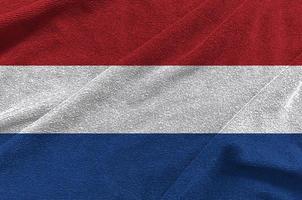 Netherlands flag wave isolated  on png or transparent  background,Symbols of Netherlands , template for banner,card,advertising ,promote, TV commercial, ads, web design, illustration photo