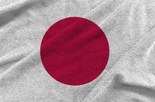 ola de bandera de japón aislada en png o fondo transparente, símbolos de japón, plantilla para banner, tarjeta, publicidad, promoción, comercial de televisión, anuncios, diseño web, ilustración foto