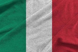 Italy flag wave isolated  on png or transparent  background,Symbols of Italy , template for banner,card,advertising ,promote, TV commercial, ads, web design, illustration photo