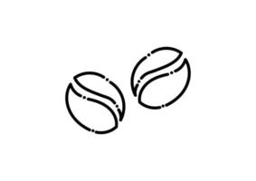 illustration of coffee beans in dotted line style vector