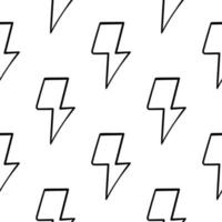Lightning hand drawn seamless pattern vector