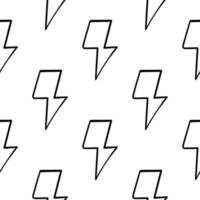 Lightning hand drawn seamless pattern vector