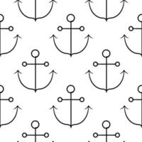 anchor hand drawn seamless pattern vector