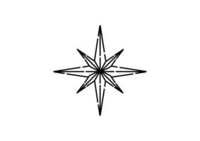 ilustración de estrella en estilo de línea punteada vector