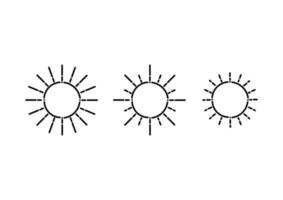 illustration of the sun of three different types vector
