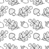 hand drawn seamless pattern on autumn theme 2 vector