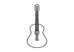 hand drawn guitar illustration vector