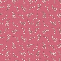 Willow seamless pattern. Willow twigs background vector