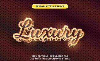 luxury 3d text with golded texture. typography template for gold object. vector