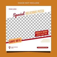 Chicken wings social media template design vector