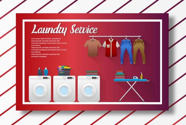 Laundry service banner design