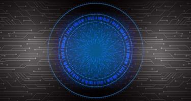 Blue eye cyber circuit future technology concept background vector