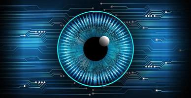 eye cyber circuit future technology concept background vector