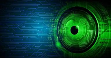 eye cyber circuit future technology concept background vector