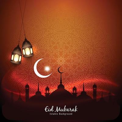 Eid Mubarak stylish islamic religious card