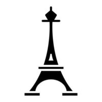 Eiffel Tower Glyph Icon vector