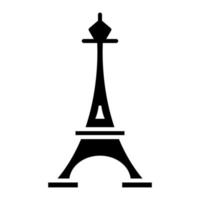 icono de glifo de torre eiffel vector