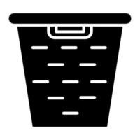 Clothes Basket Glyph Icon vector