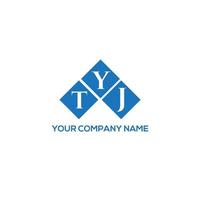 diseño de logotipo de letra tyj sobre fondo blanco. concepto creativo del logotipo de la letra de las iniciales de tyj. diseño de letras tyj. vector