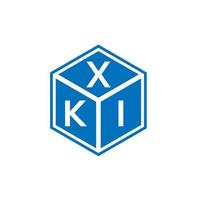 diseño de logotipo de letra xki sobre fondo blanco. concepto de logotipo de letra de iniciales creativas xki. diseño de letras xki. vector