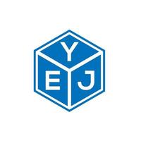 YEJ letter logo design on white background. YEJ creative initials letter logo concept. YEJ letter design. vector