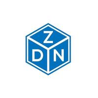 diseño de logotipo de letra zdn sobre fondo blanco. concepto de logotipo de letra inicial creativa zdn. diseño de letras zdn. vector