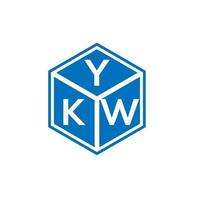 YKW letter logo design on white background. YKW creative initials letter logo concept. YKW letter design. vector