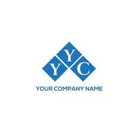 diseño de logotipo de letra yyc sobre fondo blanco. yyc concepto creativo del logotipo de la letra de las iniciales. diseño de letras yyc. vector