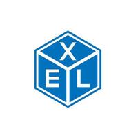 XEL letter logo design on white background. XEL creative initials letter logo concept. XEL letter design. vector
