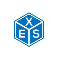 XES letter logo design on white background. XES creative initials letter logo concept. XES letter design. vector