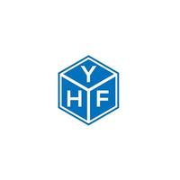 diseño de logotipo de letra yhf sobre fondo blanco. concepto de logotipo de letra de iniciales creativas yhf. diseño de letras yhf. vector