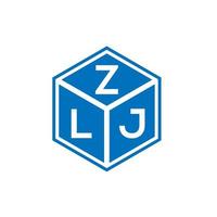 diseño de logotipo de letra zlj sobre fondo blanco. concepto de logotipo de letra inicial creativa zlj. diseño de letras zlj. vector