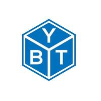YBT letter logo design on white background. YBT creative initials letter logo concept. YBT letter design. vector