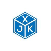 XJK letter logo design on white background. XJK creative initials letter logo concept. XJK letter design. vector