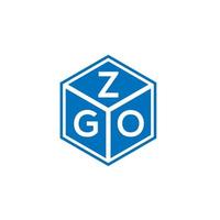 ZGO letter logo design on white background. ZGO creative initials letter logo concept. ZGO letter design. vector