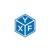 YXF letter logo design on white background. YXF creative initials letter logo concept. YXF letter design. vector