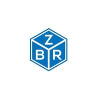 ZBR letter logo design on white background. ZBR creative initials letter logo concept. ZBR letter design. vector